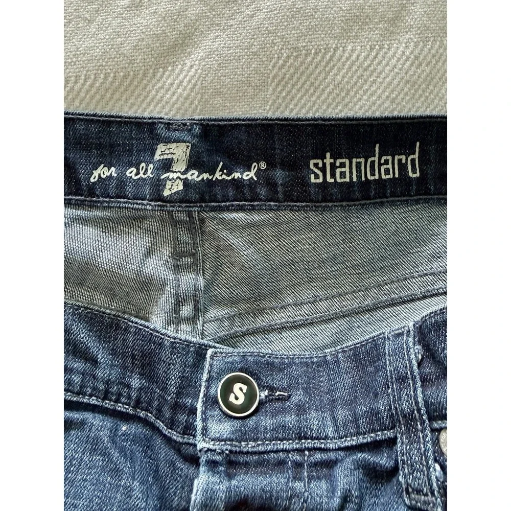 7 For All Mankind The Standard Straight Leg Denim Jeans Button Fly 36x33 USA
